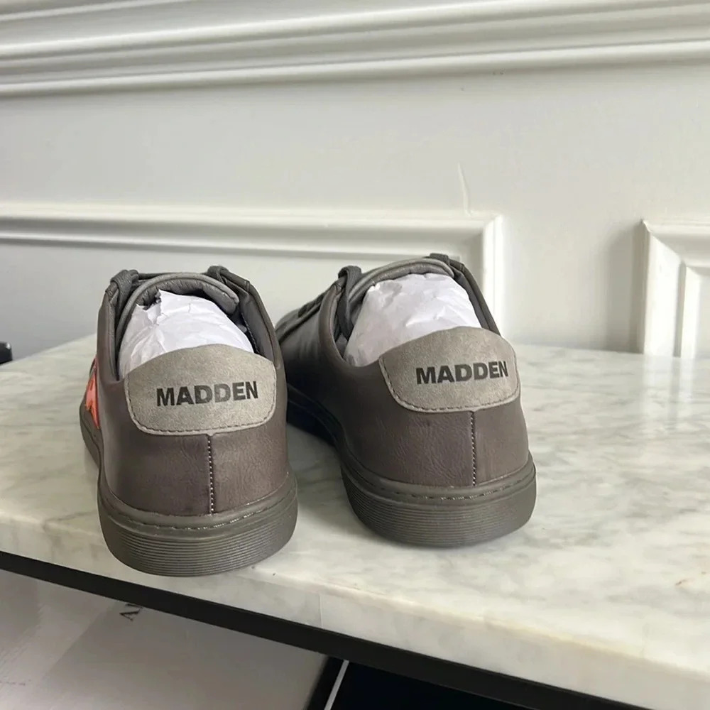 Steve Madden Men Dangr Tennis Sneakers- Gray, US 9 - Picture 4 of 6